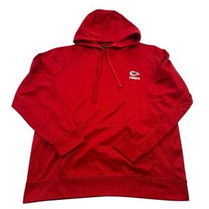 Kansas City Chiefs Embroidered Hoodie Large Red Dunbrooke